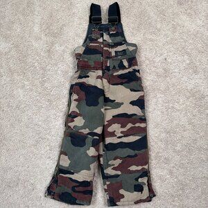 Walls Overalls Child 4/5 XS Green Camouflage Hunting Insulated All Weather Bob